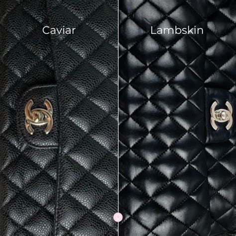 chanel caviar or lambskin what do i get|Lambskin vs Caviar: Chanel Leather Gui.